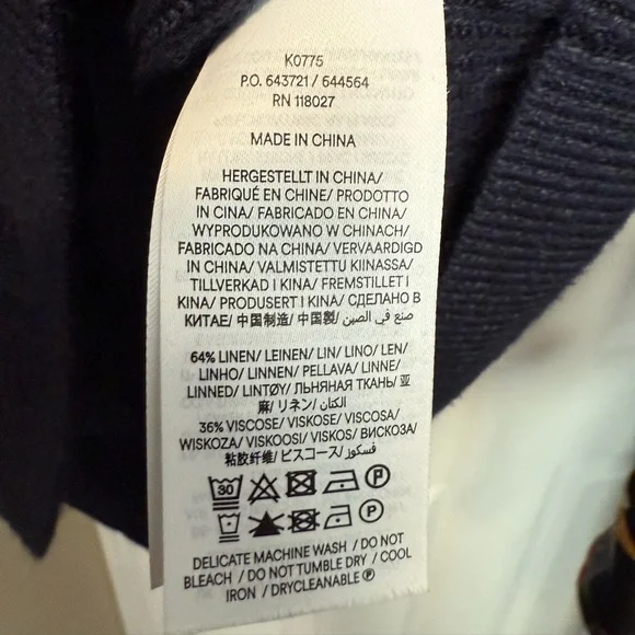 Boden Navy Blue Knit Sweater with flutter sleeves - Picture 3 of 3